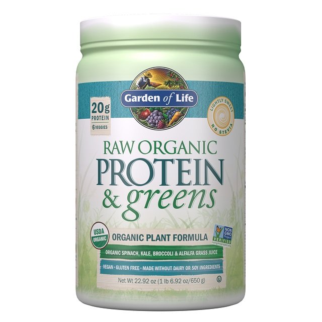 Raw Organic Protein & Greens, Lightly Sweet - 650g - Sense42 Beauty and Health