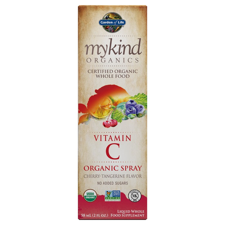 Mykind Organics Vitamin C Organic Spray, Cherry-Tangerine - 58 ml. - Sense42 Beauty and Health