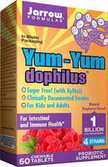 Yum-Yum Dophilus, 1 Billion CFU (Raspberry) - 60 chewable tabs - Sense42 Beauty and Health