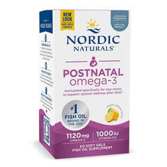 Postnatal Omega-3, 1120mg Lemon - 60 softgels - Sense42 Beauty and Health