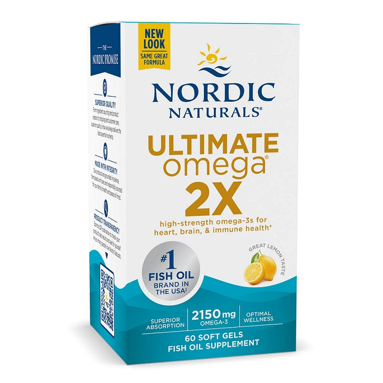 Ultimate Omega 2X, 2150mg Lemon (EAN 768990021503) - 60 softgels - Sense42 Beauty and Health