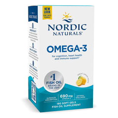 Omega-3, 690mg Lemon (EAN 768990037603) - 180 softgels - Sense42 Beauty and Health