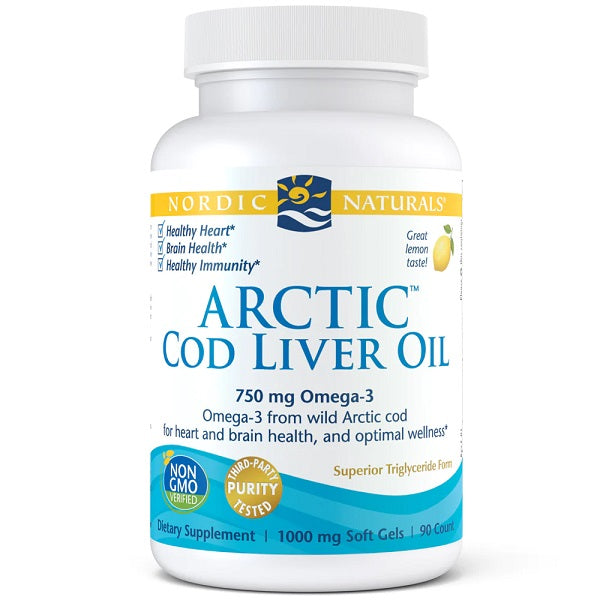 Arctic Cod Liver Oil, 750mg Lemon (EAN 768990577857) - 90 softgels - Sense42 Beauty and Health