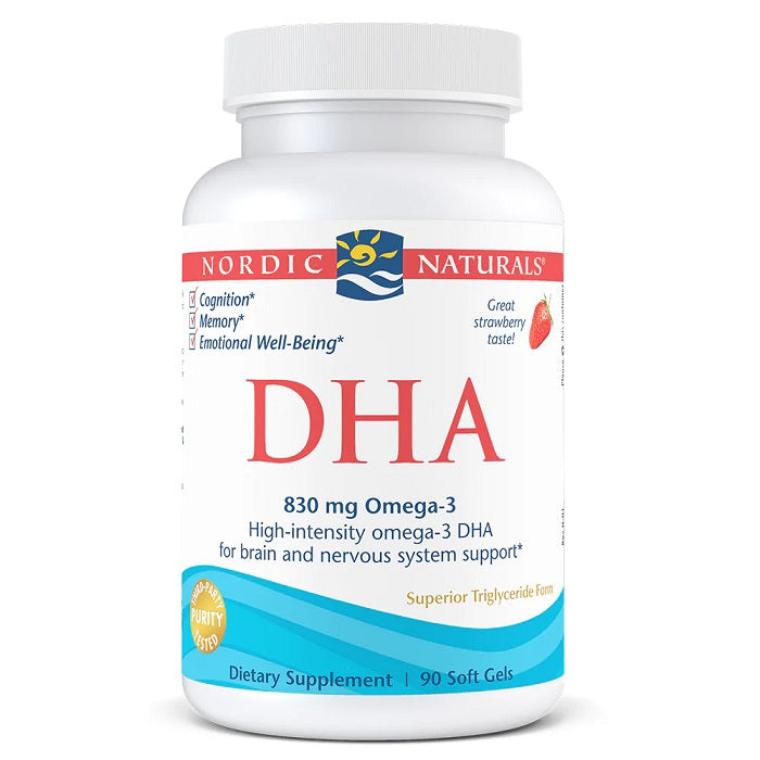 DHA, 830mg Strawberry - 90 softgels - Sense42 Beauty and Health