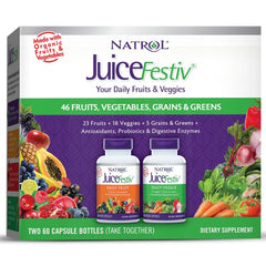 Organic JuiceFestiv, Daily Fruits & Veggies - 60 + 60 caps - Sense42 Beauty and Health