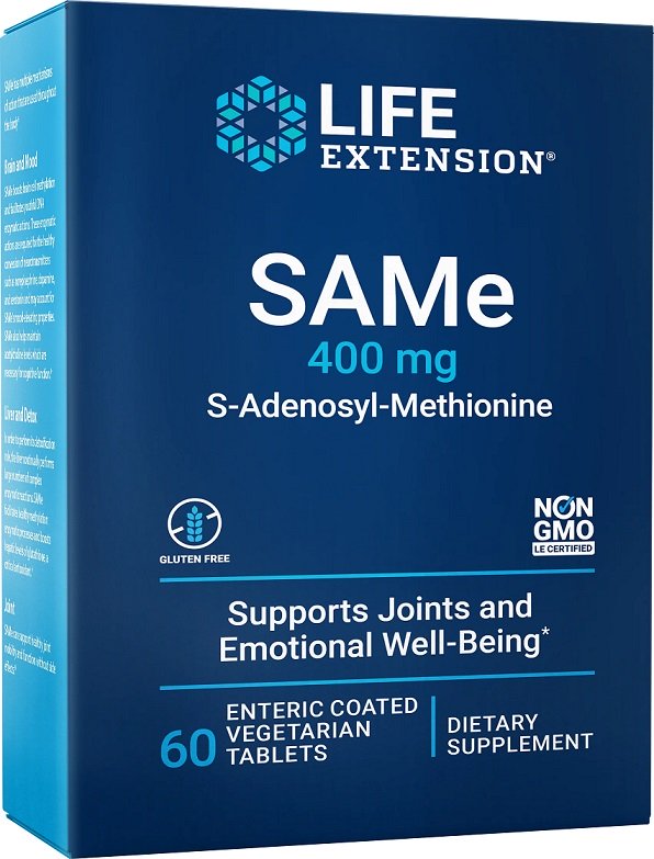 SAMe S-Adenosyl-Methionine, 400mg - 60 enteric coated tabs - Sense42 Beauty and Health