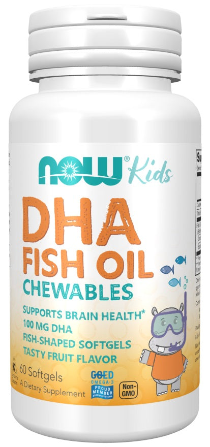 DHA Kids Fish Oil Chewables, 100mg - 60 softgels - Sense42 Beauty and Health