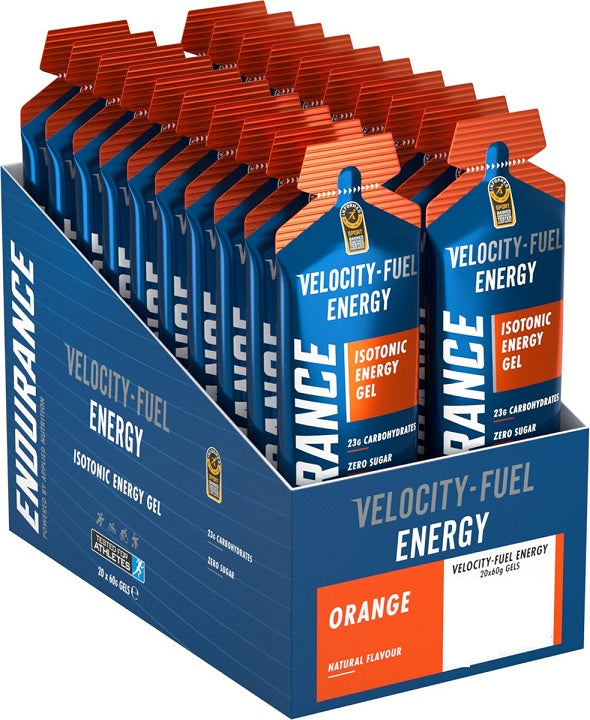 Endurance Energy Isotonic Energy Gel, Orange - 20 x 60g - Sense42 Beauty and Health