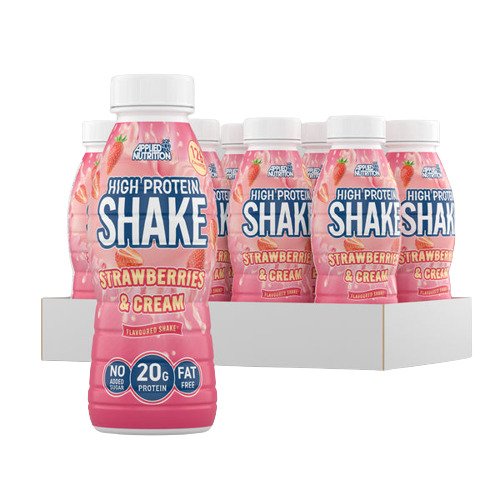 High Protein Shake, Strawberries & Cream - 8 x 330 ml. - Sense42 Beauty and Health