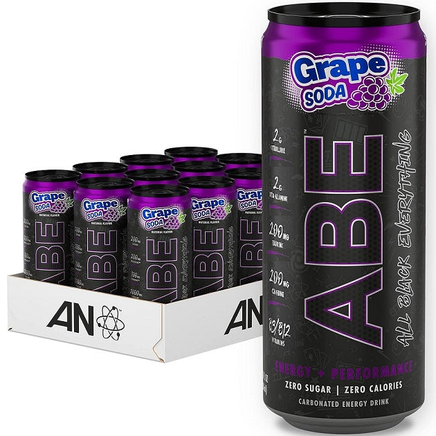 ABE Energy + Performance Cans, Grape Soda - 12 x 330 ml. - Sense42 Beauty and Health