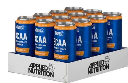 BCAA Amino-Hydrate + Energy Cans, Orange Burst - 12 x 330 ml. - Sense42 Beauty and Health
