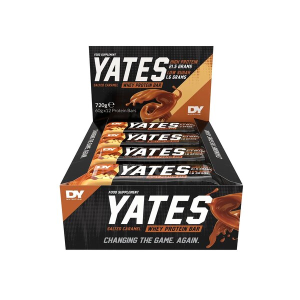 Yates Protein Bar, Salted Caramel - 12 x 60g - Sense42 Beauty and Health