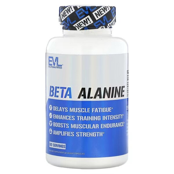 EVLution Nutrition Beta-Alanine - 60 vcaps - Sense42 Beauty and Health