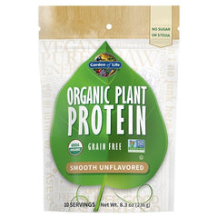 Organic Plant Protein, Smooth Unflavored - 236g - Sense42 Beauty and Health