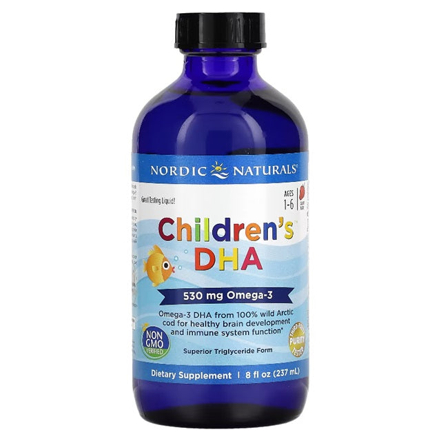 Children's DHA, 530mg Omega-3 Strawberry (EAN 768990027239) - 237 ml. - Sense42 Beauty and Health