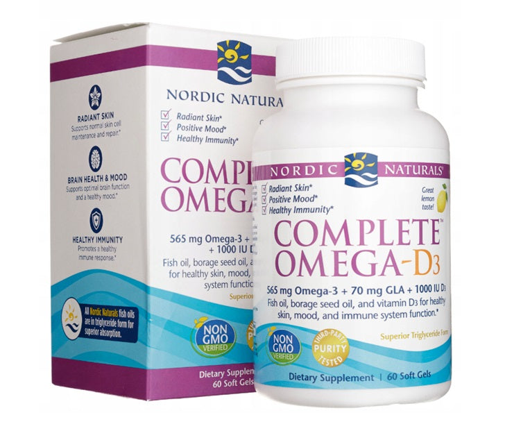 Complete Omega-D3, 565mg Lemon - 60 softgels - Sense42 Beauty and Health