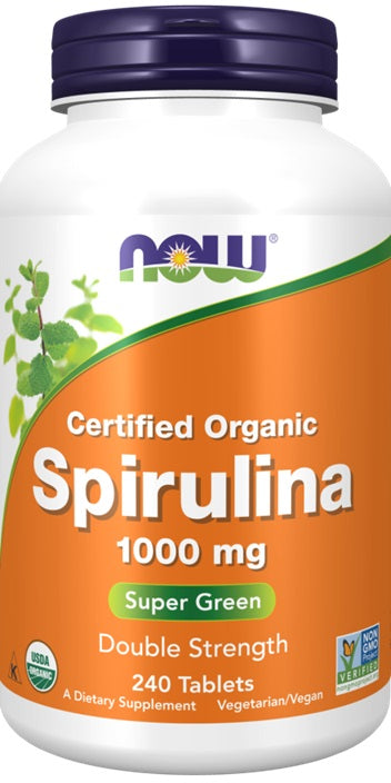 Certified Organic Spirulina, 1000mg - 240 tabs - Sense42 Beauty and Health