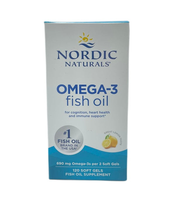 Omega-3, 690mg Lemon (EAN 768990891243) - 120 softgels - Sense42 Beauty and Health