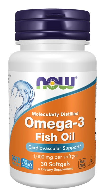 Omega-3 Fish Oil, Molecularly Distilled - 30 softgels - Sense42 Beauty and Health