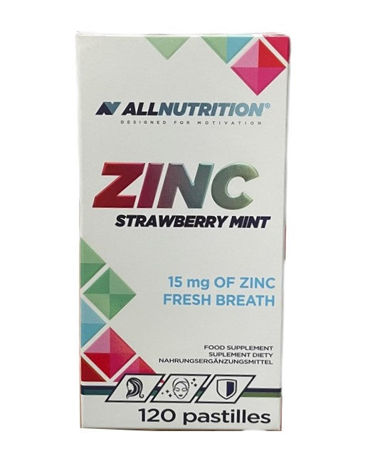 Zinc, 15mg (Strawberry Mint) - 120 pastilles - Sense42 Beauty and Health