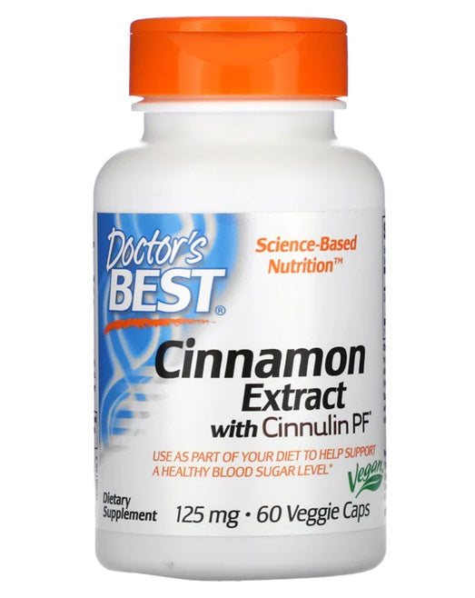 Cinnamon Extract with CinnulinPF, 125mg - 60 vcaps - Sense42 Beauty and Health