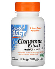Cinnamon Extract with CinnulinPF, 125mg - 60 vcaps - Sense42 Beauty and Health