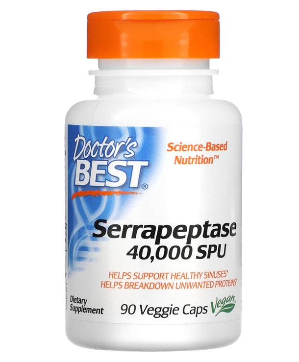 Serrapeptase, 40 000 SPU - 90 vcaps - Sense42 Beauty and Health