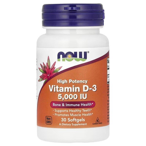 Vitamin D-3, 5000 IU - 30 softgels - Sense42 Beauty and Health