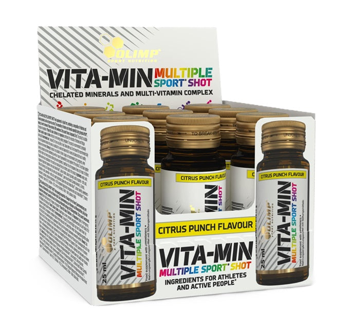 Vita-Min Multiple Sport Shot, Citrus Punch - 9 x 25 ml. - Sense42 Beauty and Health