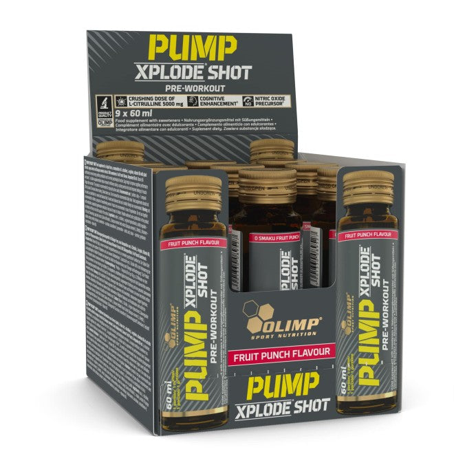 Pump Xplode Shot, Fruit Punch - 9 x 60 ml. - Sense42 Beauty and Health