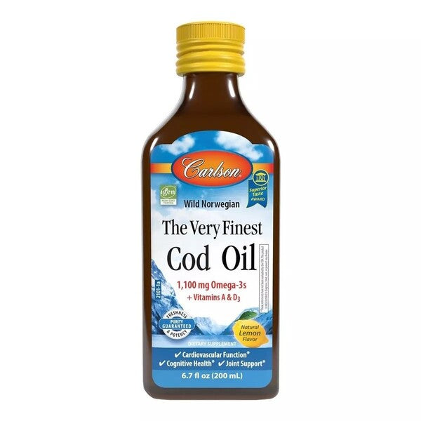 Wild Norwegian The Very Finest Cod Oil, Lemon - 200 ml. - Sense42 Beauty and Health