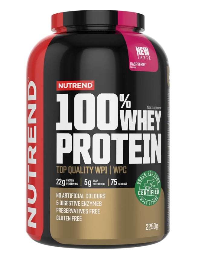 100% Whey Protein, Raspberry - 2250g