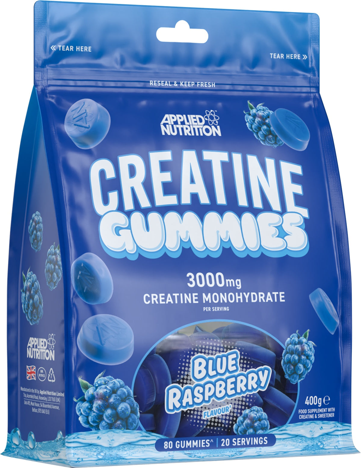 Creatine Gummies, Blue Raspberry - 80 gummies - Sense42 Beauty and Health