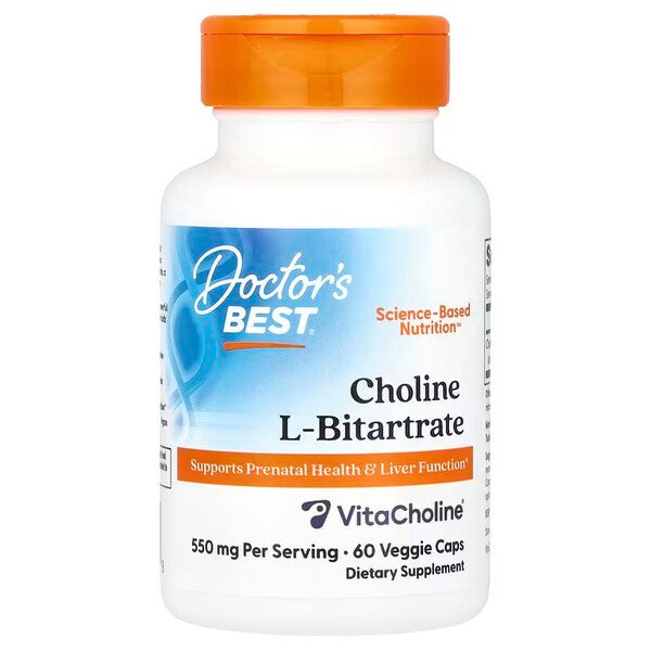 Choline L-Bitartrate, 550mg - 60 vcaps - Sense42 Beauty and Health