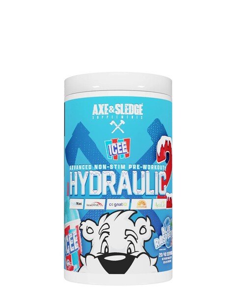 Hydraulic V2 Non-Stim Pre-Workout, ICEE Blue Raspberry - 450g - Sense42 Beauty and Health