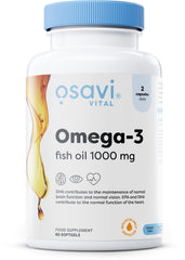 Osavi Omega-3 Fish Oil Molecularly Distilled, 1000mg - 60 softgels