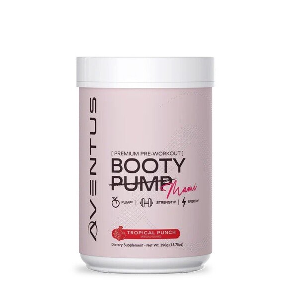 Aventus Supplements Booty Pump - Premium Pre-Workout, Mami Tropical Punch - 390g