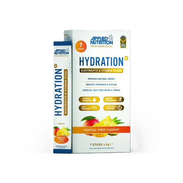 Applied Nutrition Hydration + Electrolyte & Vitamin Powder Stick Packs, Tropical Vibes - 7 x 8g