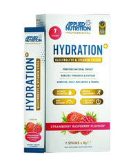 Applied Nutrition Hydration + Electrolyte & Vitamin Powder Stick Packs, Strawberry Raspberry - 7 x 8g