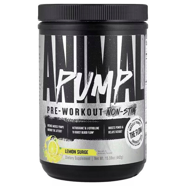 Animal Pump Pre-Workout Non-Stim, Lemon Surge - 442g