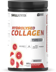 Skill Nutrition Hydrolysed Collagen Type I & III, Blood Orange - 660g