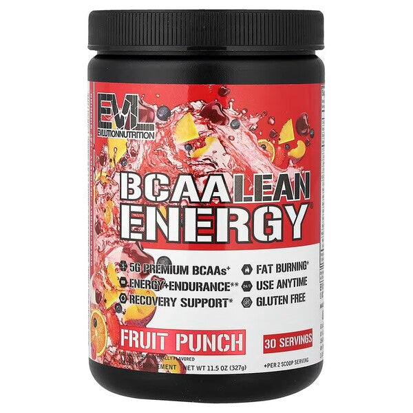 EVLution Nutrition BCAA Lean Energy, Fruit Punch (EAN 810167100167) - 327g