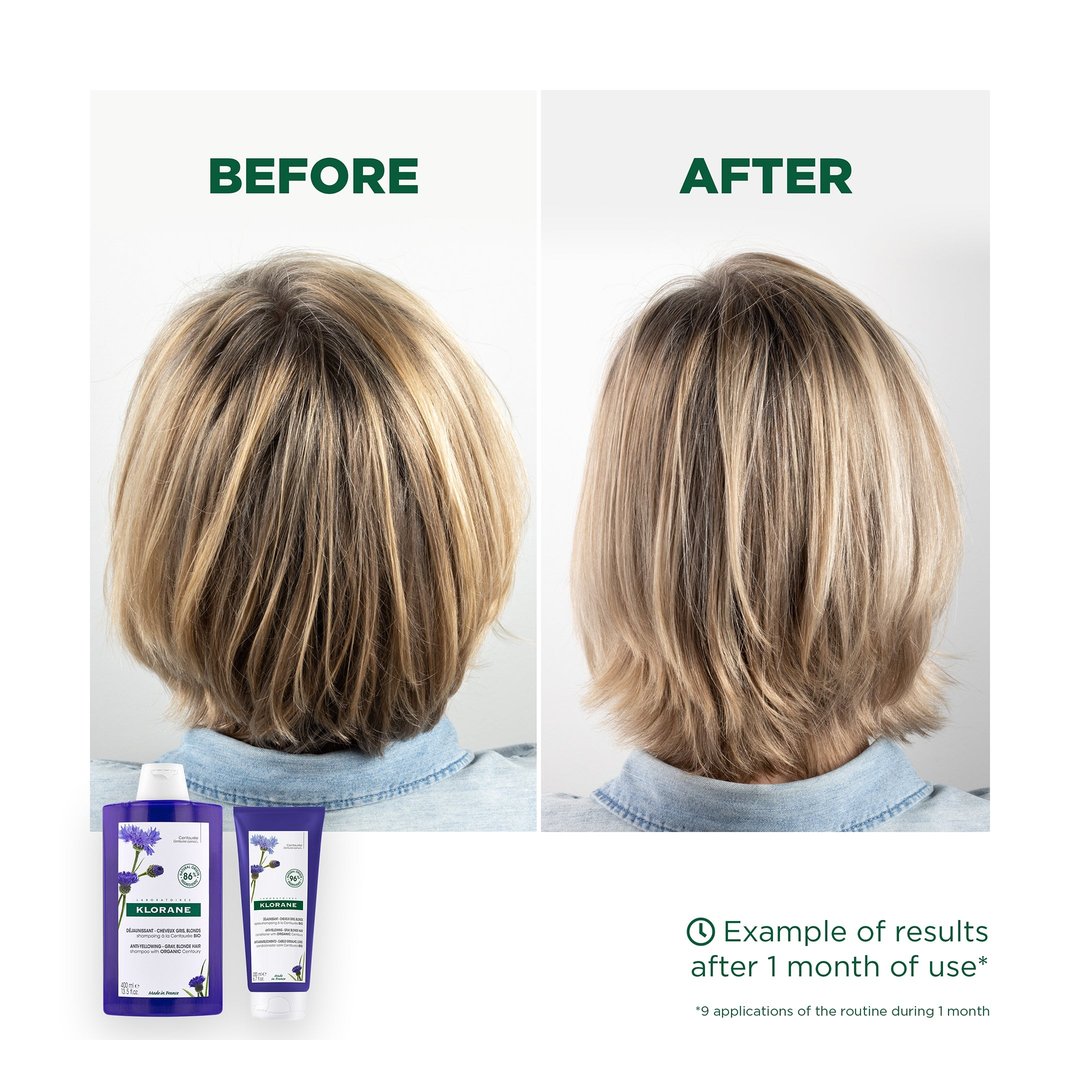 Klorane Centaury Anti-Yellowing Conditioner for Grey and Blonde Hair - Sense42 Beauty and Health