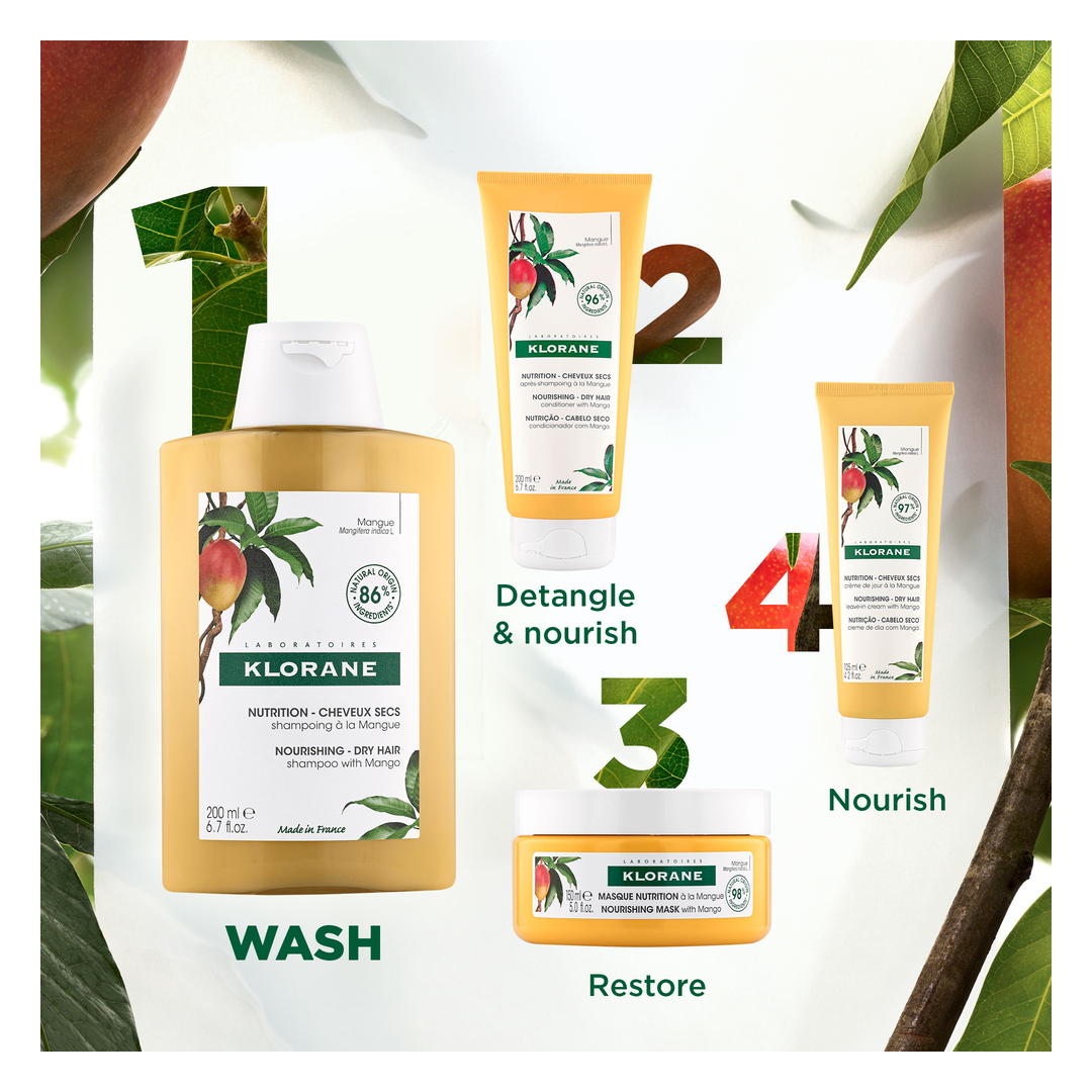Klorane Mango Nourishing Shampoo for Dry Hair - 200ml - Sense42 Beauty and Health