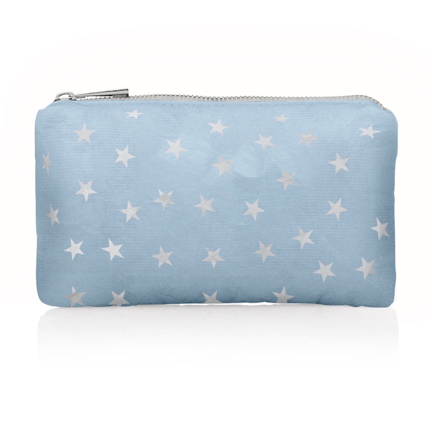 Bags Unlimited Shimmer Small Zip Pouch - Blue White