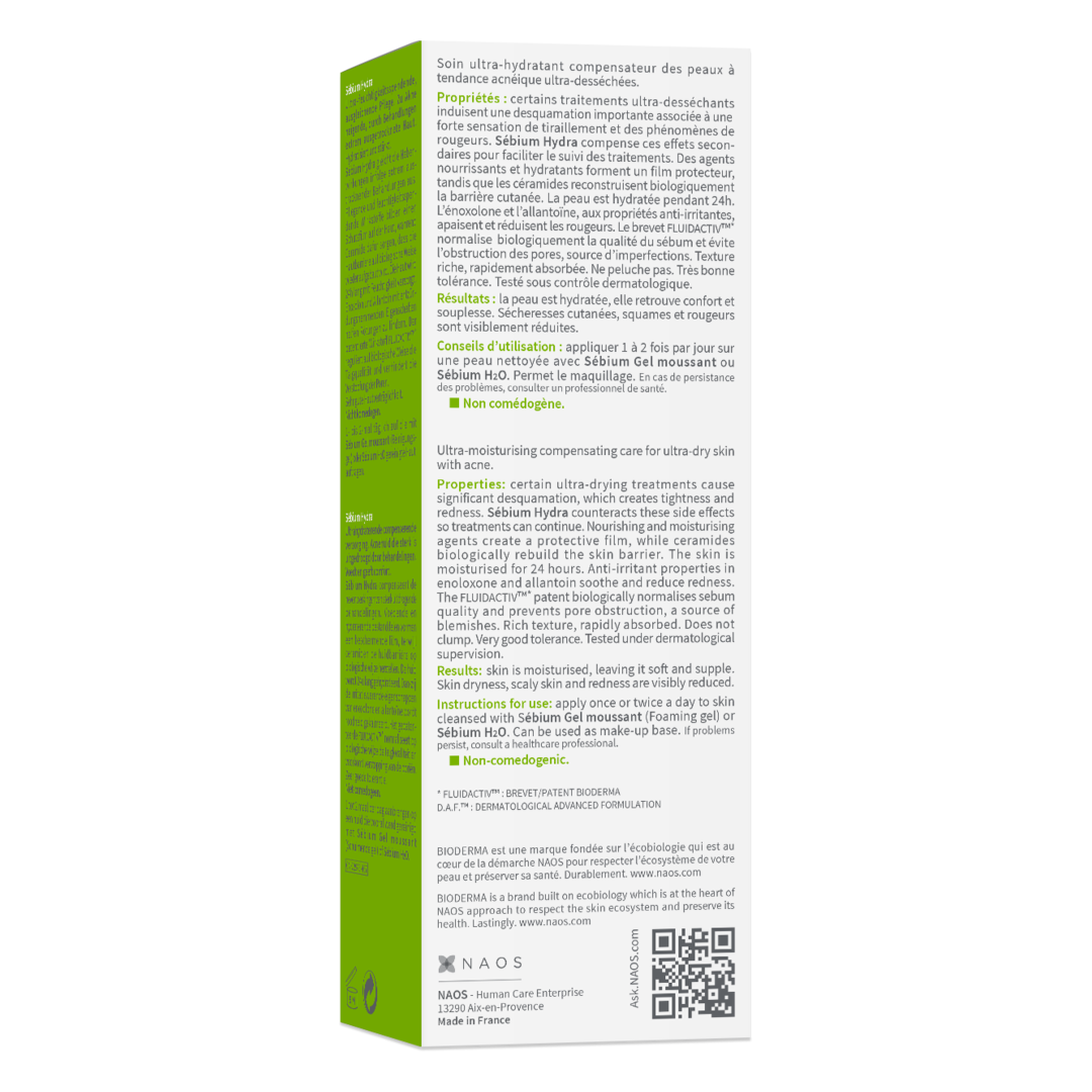 Bioderma Sebium Hydra 40ml - Sense42 Beauty and Health