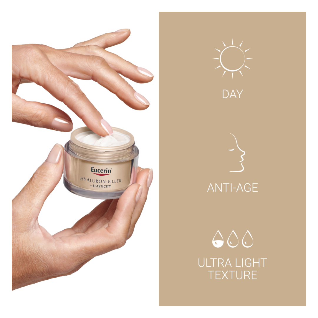 Eucerin Hyaluron-Filler + Elasticity Day Cream SPF15  50ml - Sense42 Beauty and Health