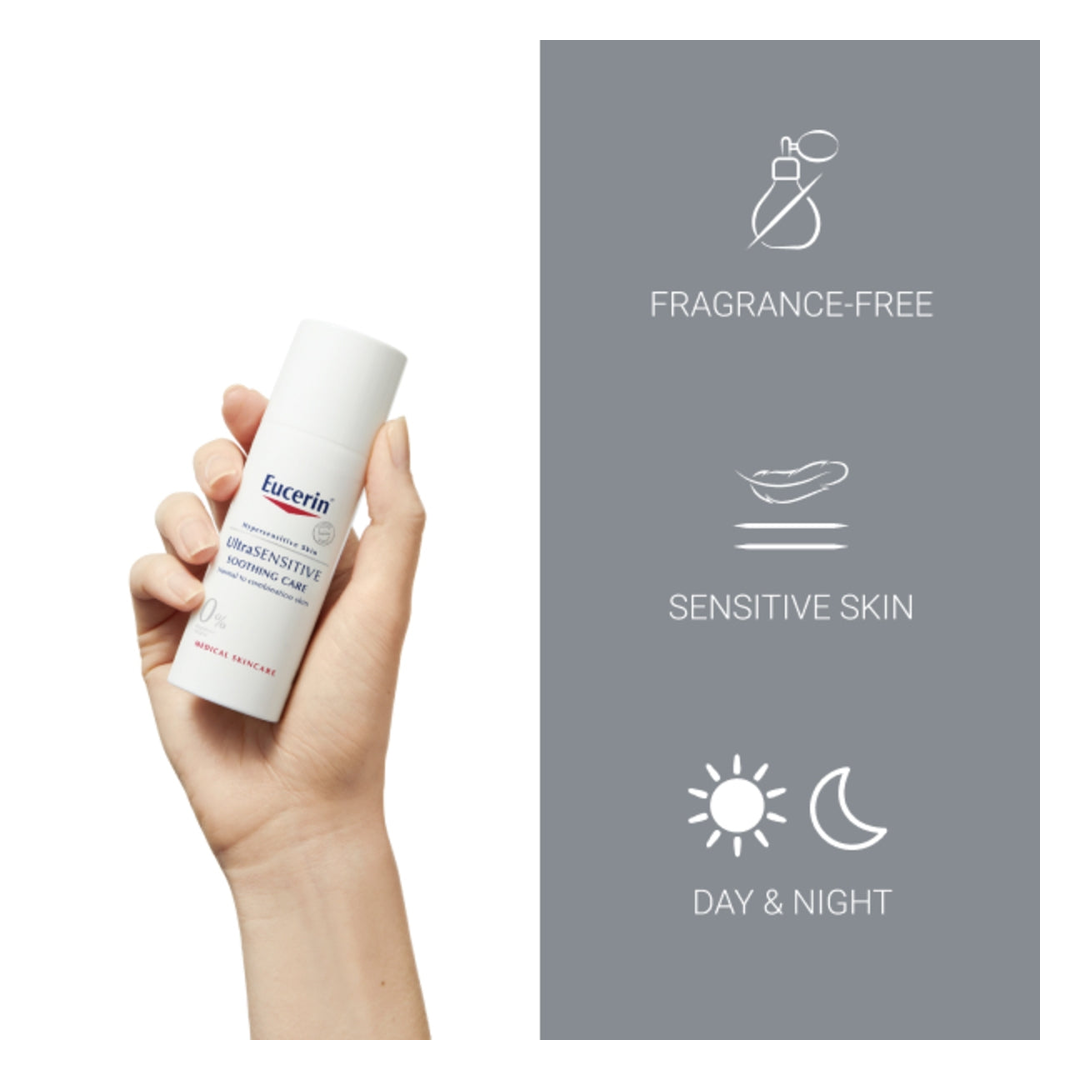 Eucerin Ultra Sensitive Soothing Care Dry Skin  50ml - Sense42 Beauty and Health