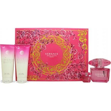 Versace Bright Crystal Absolu Gift Set 90ml EDP + 100ml Body Lotion + 100ml Shower Gel + 5ml EDP