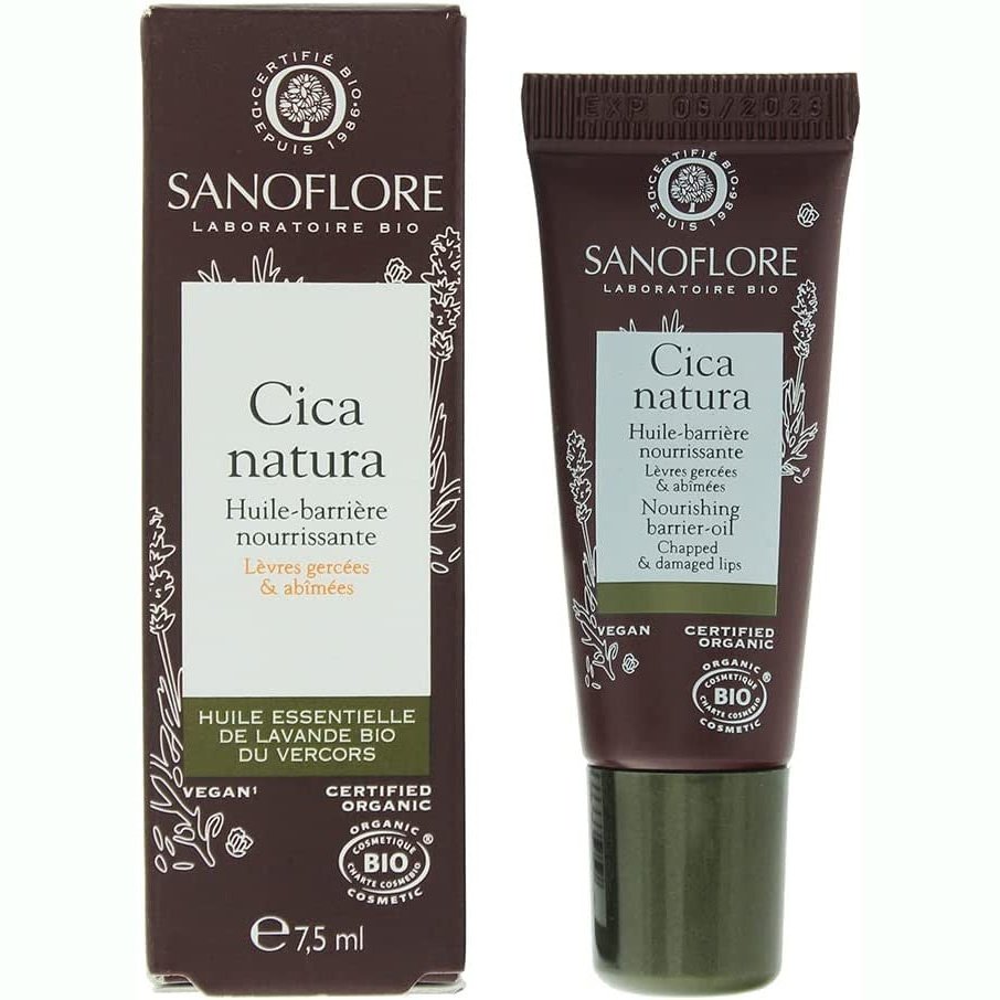 Sanoflore Cica Natura Nourishing Barrier-Oil for Chapped and Damgaged Lips 7.5ml